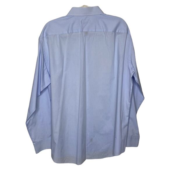 Pierre Cardin Men's Long Sleeve Button Up Dress Shirt Blue Slim Fit Size XL - Picture 2 of 6